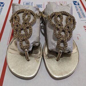 Gold Dress Sandals women's size 8